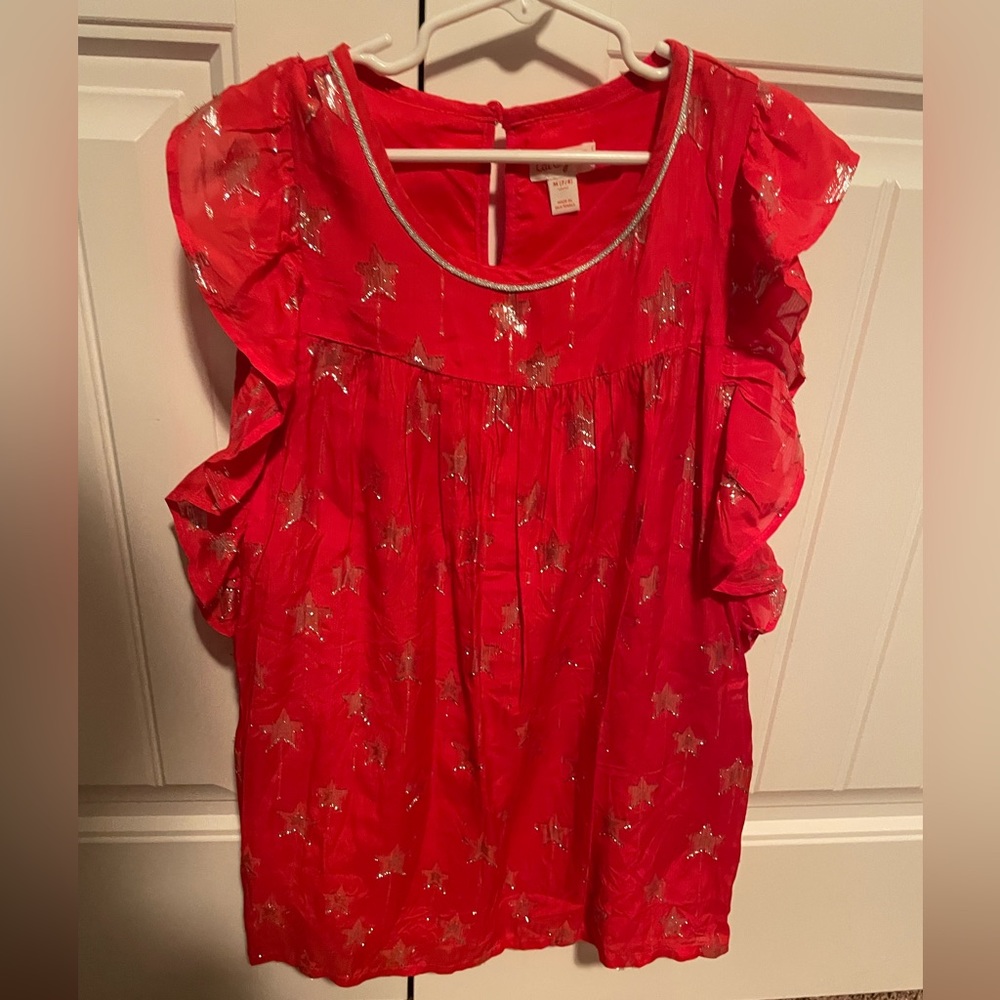 Cat and Jack red and silver dress